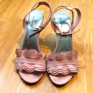 Blush heel sandals